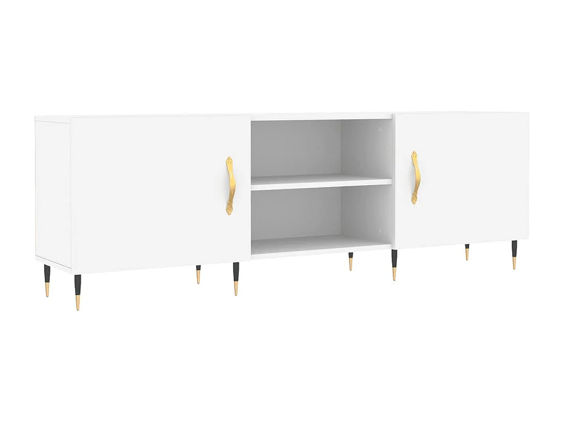 Fouzia Tv-meubel 150x30x50 cm bewerkt hout wit