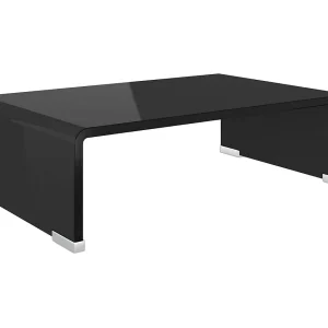Fall River Tv-meubel/monitorverhoger zwart 40x25x11 cm glas Fall River Tv-meubel/monitorverhoger zwart 40x25x11 cm glas