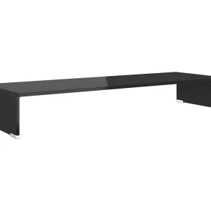 Fall River Tv-meubel/monitorverhoger zwart 90x30x13 cm glas Fall River Tv-meubel/monitorverhoger zwart 90x30x13 cm glas