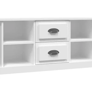 Dralinor Tv-meubel 99,5×35,5×48 cm bewerkt hout wit Dralinor Tv-meubel 99,5×35,5×48 cm bewerkt hout wit