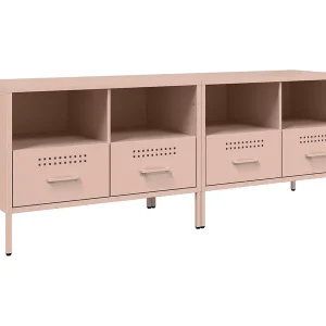 Dundrum Tv-meubelen 2 st 68x39x50,5 cm staal roze Dundrum Tv-meubelen 2 st 68x39x50,5 cm staal roze