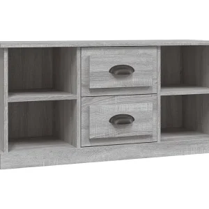 Dralinor Tv-meubel 99,5×35,5×48 cm bewerkt hout grijs sonoma eikenkleur Dralinor Tv-meubel 99,5×35,5×48 cm bewerkt hout grijs sonoma eikenkleur
