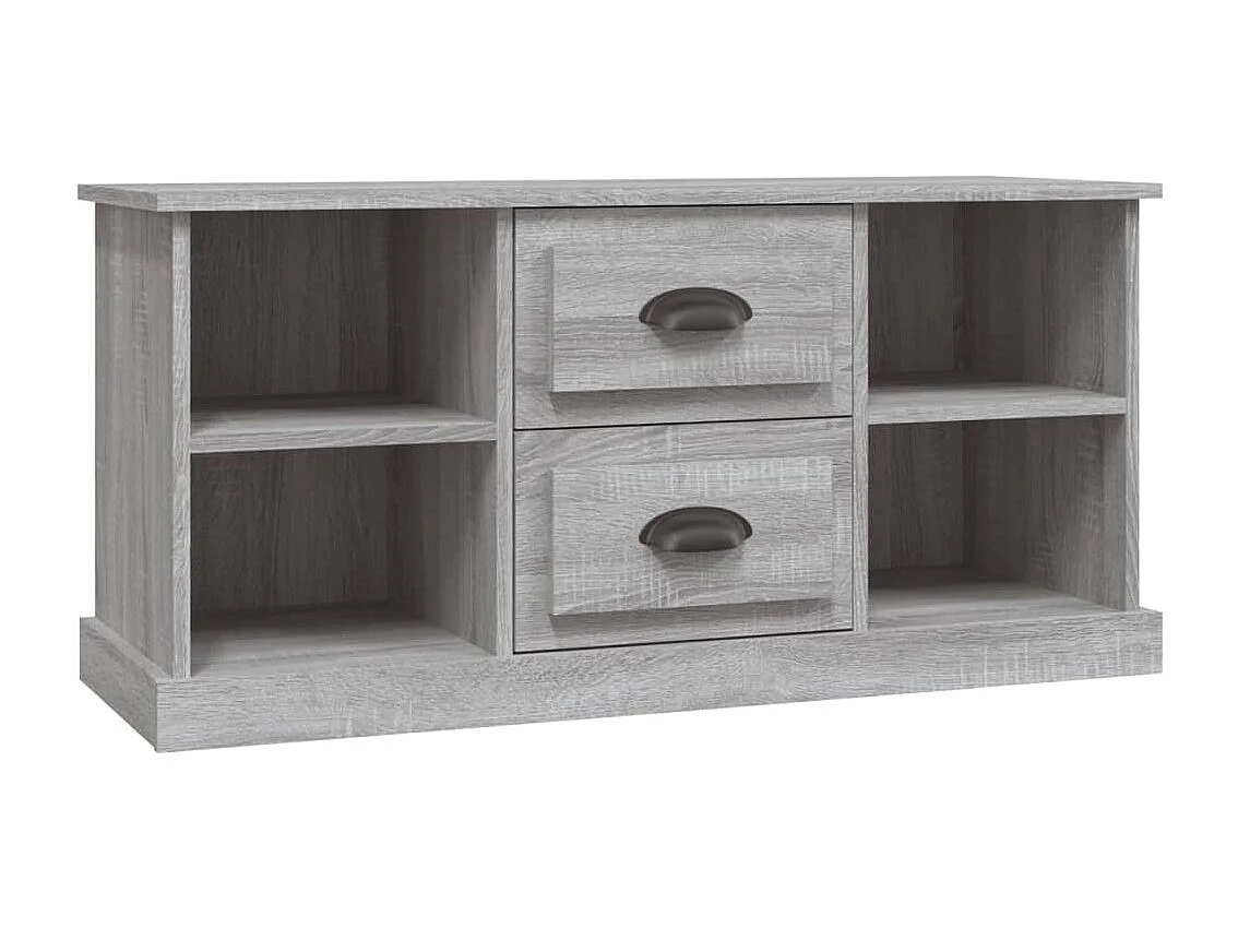 Dralinor Tv-meubel 99,5x35,5x48 cm bewerkt hout grijs sonoma eikenkleur