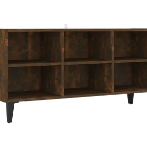 Eadestown  Tv-meubel met metalen poten 103,5x30x50 cm gerookt eikenkleurig