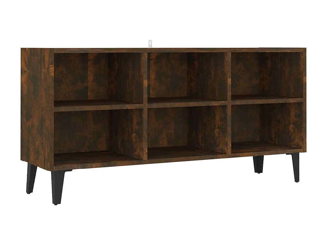 Eadestown Tv-meubel met metalen poten 103,5x30x50 cm gerookt eikenkleurig