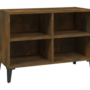 Eadestown  Tv-meubel met metalen poten 69,5x30x50 cm gerookt eikenkleurig