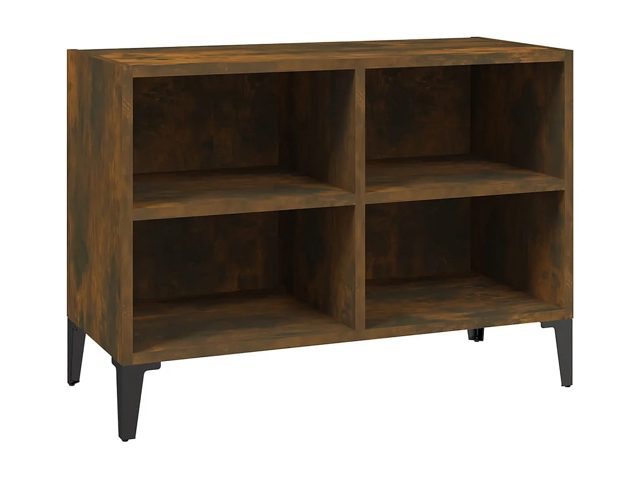 Eadestown Tv-meubel met metalen poten 69,5x30x50 cm gerookt eikenkleurig