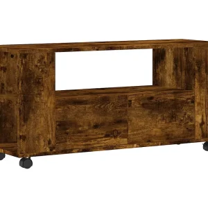 Elli Tv-meubel 102×34,5×43 cm bewerkt hout gerookt eikenkleurig Elli Tv-meubel 102×34,5×43 cm bewerkt hout gerookt eikenkleurig