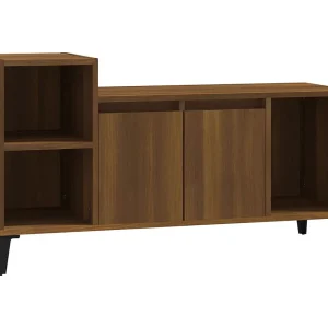 Fornir Tv-meubel 100x35x55 cm bewerkt hout bruin eikenkleur Fornir Tv-meubel 100x35x55 cm bewerkt hout bruin eikenkleur