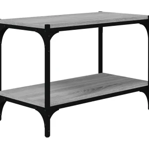 Foster City Tv-meubel 60x33x41 cm bewerkt hout en staal grijs sonoma eiken Foster City Tv-meubel 60x33x41 cm bewerkt hout en staal grijs sonoma eiken