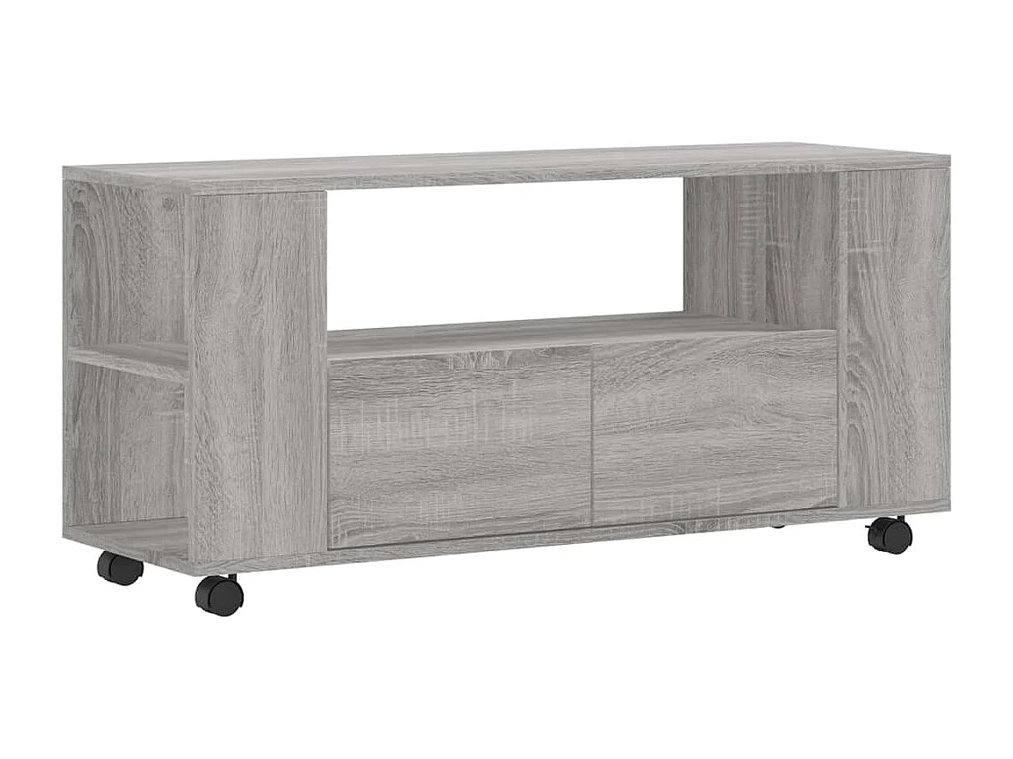 Elli Tv-meubel 102x34,5x43 cm bewerkt hout grijs sonoma eikenkleurig