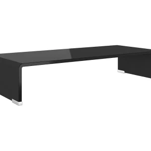 Fall River TV-meubel/monitorverhoger zwart 60x25x11 cm glas Fall River TV-meubel/monitorverhoger zwart 60x25x11 cm glas