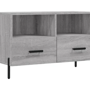Erasmo Tv-meubel 80x36x50 cm bewerkt hout grijs sonoma eikenkleurig Erasmo Tv-meubel 80x36x50 cm bewerkt hout grijs sonoma eikenkleurig