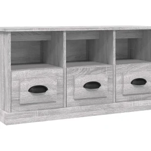 Galynra Tv-meubel 100x35x50 cm bewerkt hout grijs sonoma eikenkleurig Galynra Tv-meubel 100x35x50 cm bewerkt hout grijs sonoma eikenkleurig