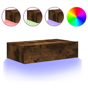 Felizia Tv-meubel met LED-verlichting 60x35x15,5 cm gerookt eikenkleur Felizia Tv-meubel met LED-verlichting 60x35x15,5 cm gerookt eikenkleur