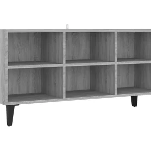 Eadestown  Tv-meubel met metalen poten 103,5x30x50 cm grijs sonoma eiken