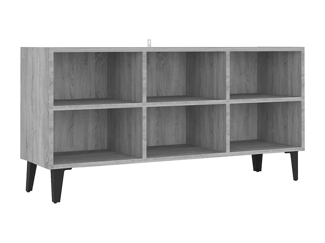 Eadestown Tv-meubel met metalen poten 103,5x30x50 cm grijs sonoma eiken