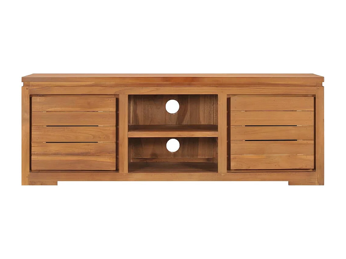 Garden Furniture - Tv-meubel 110x30x40 cm massief teakhout