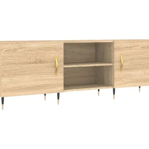 Fouzia Tv-meubel 150x30x50 cm bewerkt hout sonoma eikenkleurig Fouzia Tv-meubel 150x30x50 cm bewerkt hout sonoma eikenkleurig