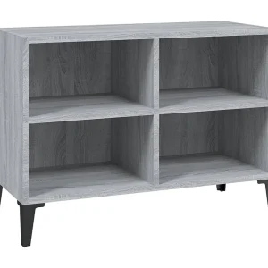 Eadestown  Tv-meubel met metalen poten 69,5x30x50 cm grijs sonoma eiken