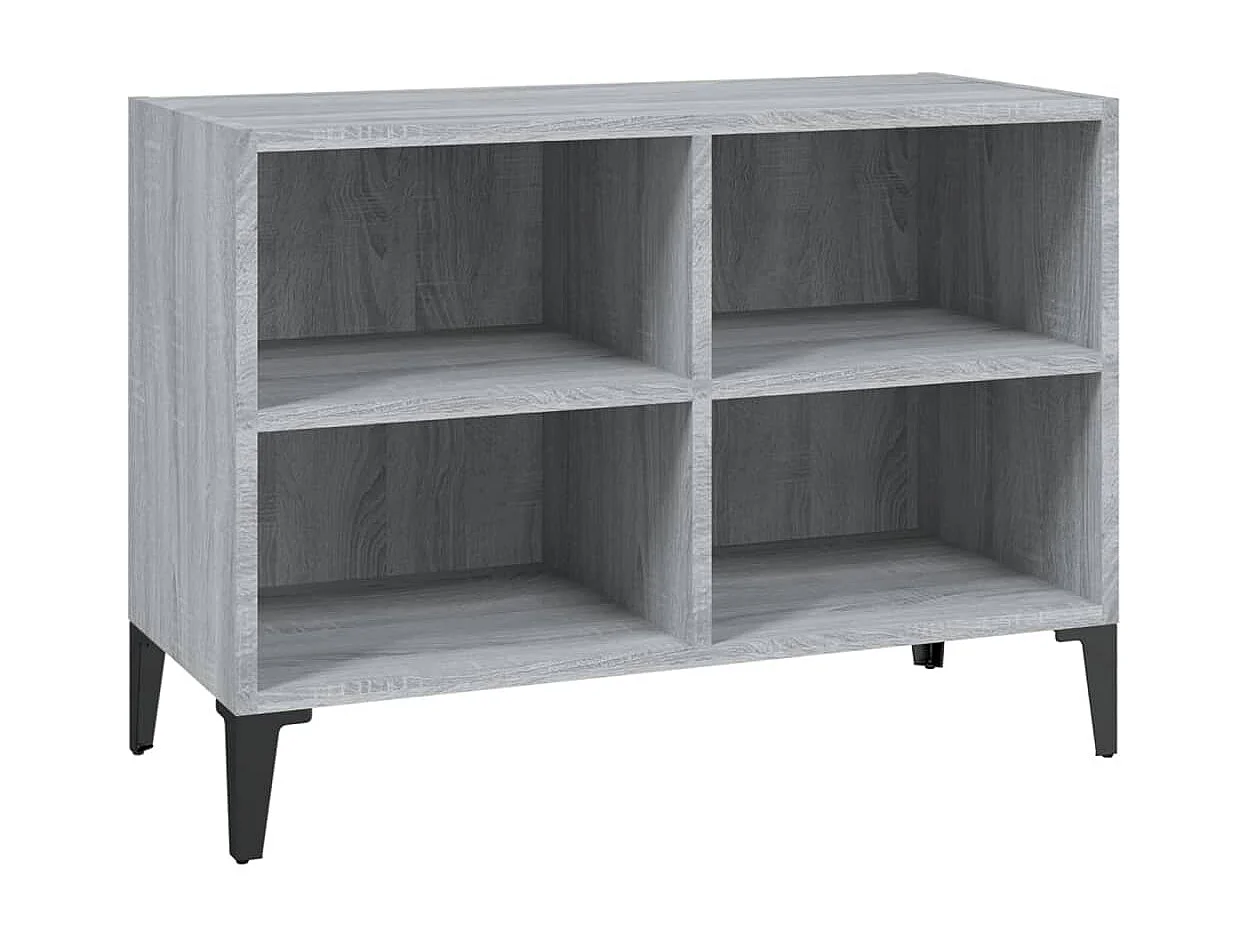 Eadestown Tv-meubel met metalen poten 69,5x30x50 cm grijs sonoma eiken