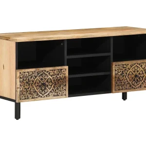 Garden Furniture – Tv-meubel 100x33x46 cm massief mangohout Garden Furniture – Tv-meubel 100x33x46 cm massief mangohout