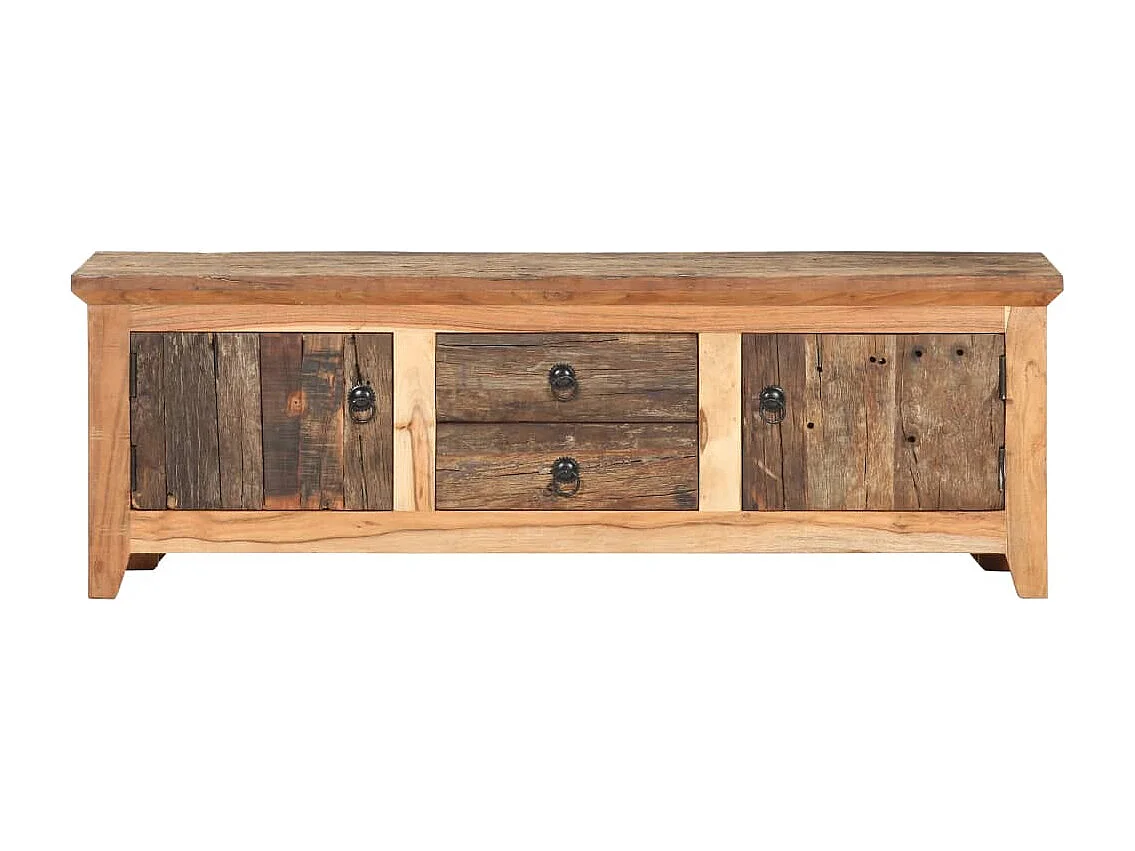Garden Furniture - Tv-meubel 120x30x40 cm massief acaciahout en gerecycled hout