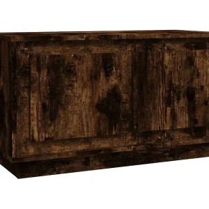 Elendra Tv-meubel 80x35x45 cm bewerkt hout gerookt eikenkleurig Elendra Tv-meubel 80x35x45 cm bewerkt hout gerookt eikenkleurig