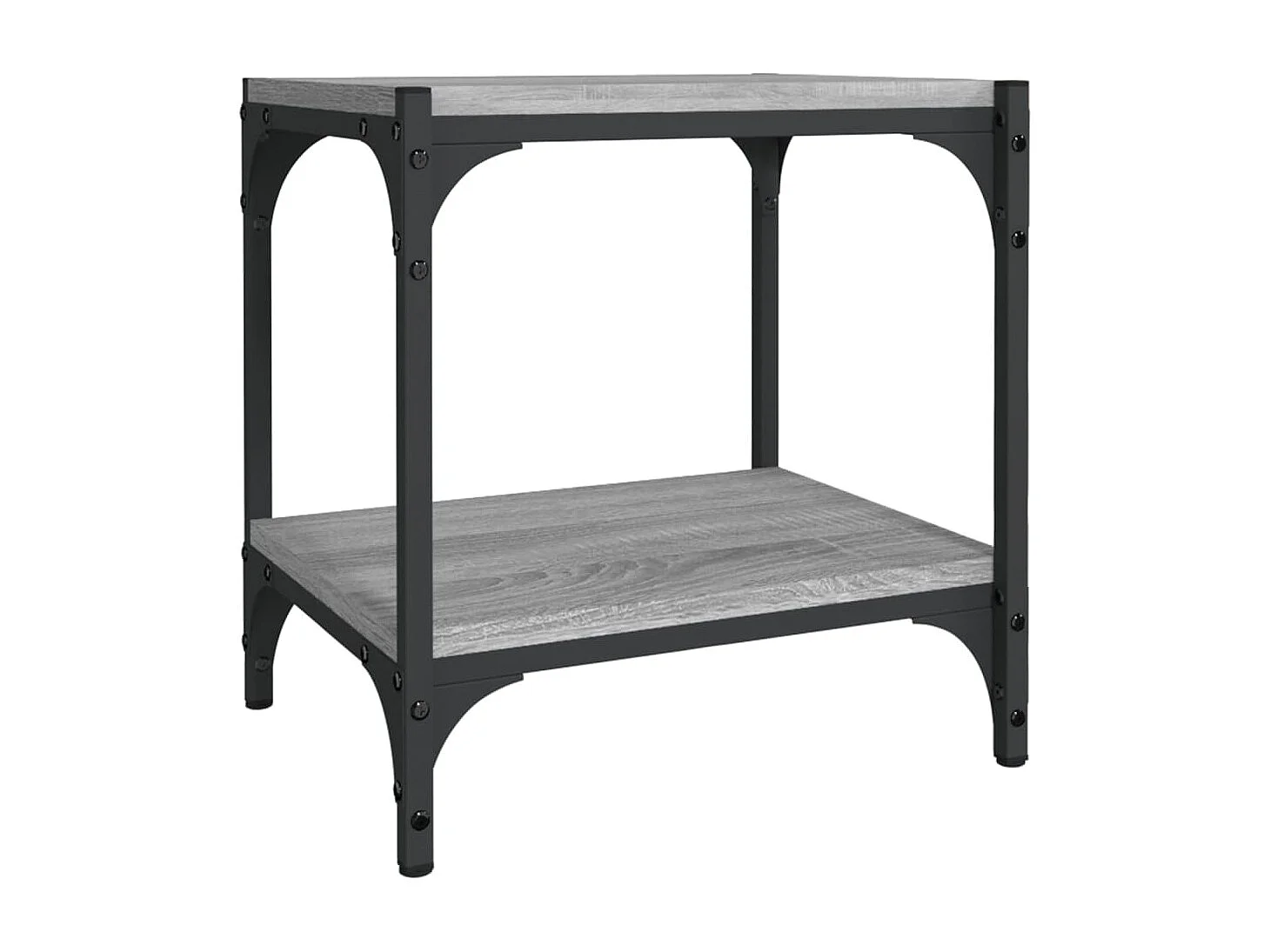Foster City Tv-meubel 40x33x41 cm bewerkt hout en staal grijs sonoma eiken