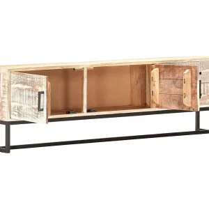 Garden Furniture – Tv-meubel 140x30x45 cm massief acaciahout wit Garden Furniture – Tv-meubel 140x30x45 cm massief acaciahout wit