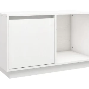 François-Paul Tv-meubel 74x35x44 cm massief grenenhout wit François-Paul Tv-meubel 74x35x44 cm massief grenenhout wit