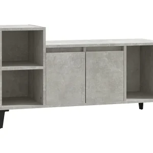 Fornir Tv-meubel 100x35x55 cm bewerkt hout betongrijs Fornir Tv-meubel 100x35x55 cm bewerkt hout betongrijs