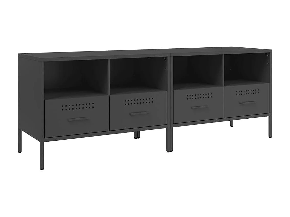 Dundrum Tv-meubelen 2 st 68x39x50,5 cm staal zwart