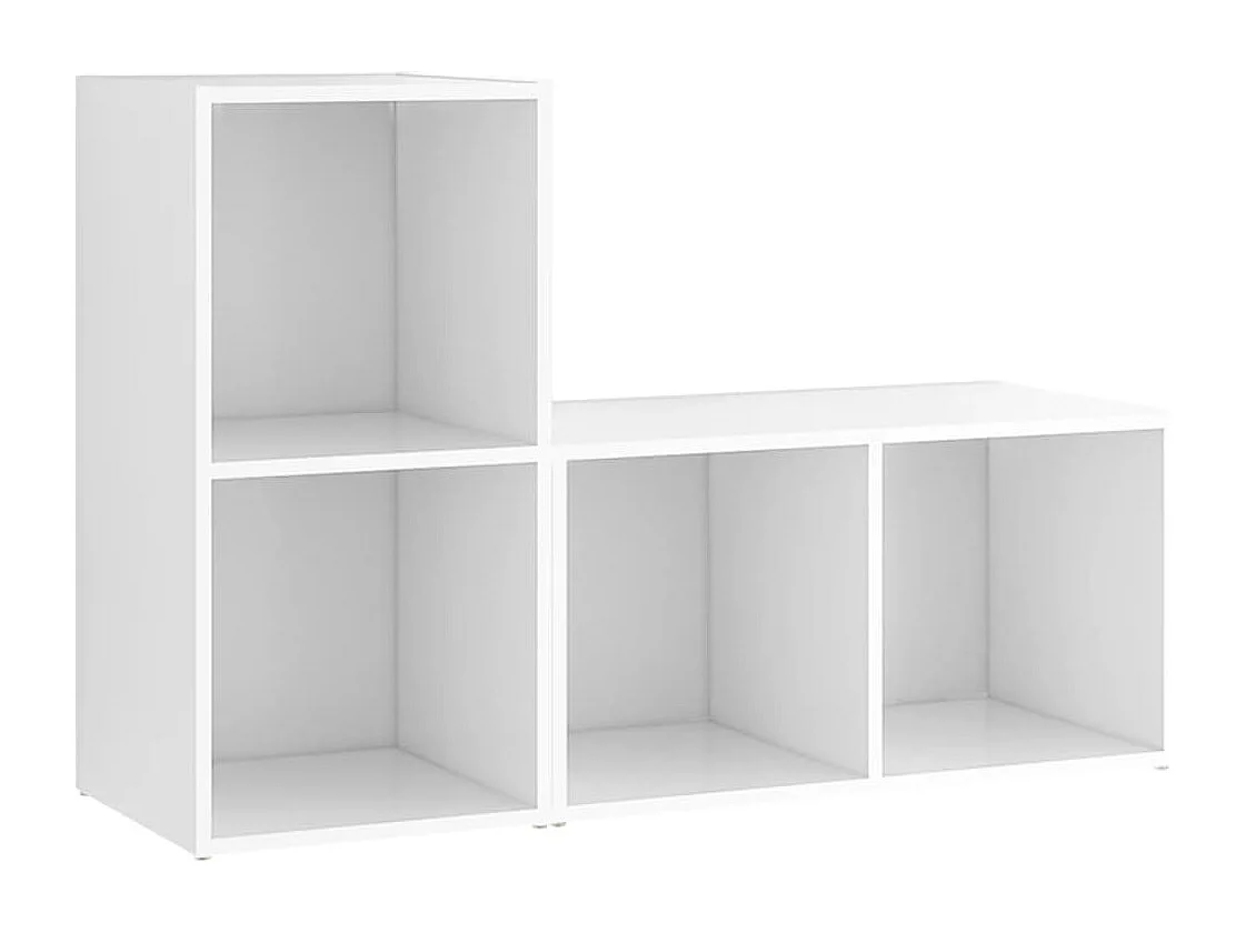 Garden Furniture - Tv-meubelen 2 st 72x35x36,5 cm bewerkt hout wit