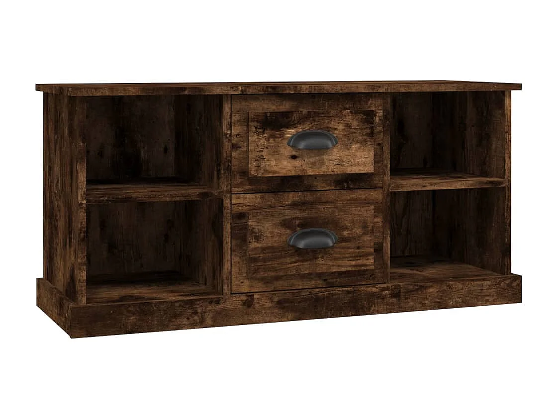 Dralinor Tv-meubel 99,5x35,5x48 cm bewerkt hout gerookt eikenkleurig