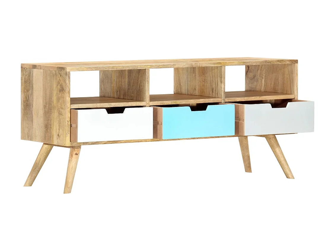 Garden Furniture - Tv-meubel 110x35x48 cm massief mangohout