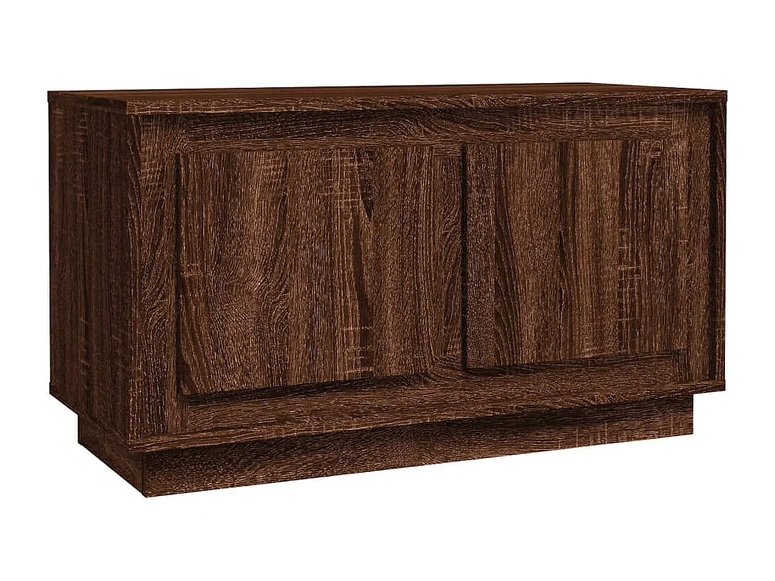 Elendra Tv-meubel 80x35x45 cm bewerkt hout bruin eikenkleur