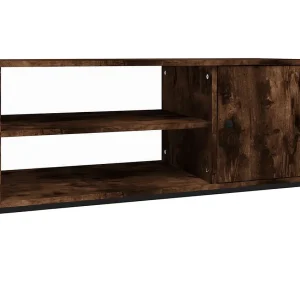 Einar Tv-meubel 100x40x45 cm bewerkt hout gerookt eikenkleurig Einar Tv-meubel 100x40x45 cm bewerkt hout gerookt eikenkleurig