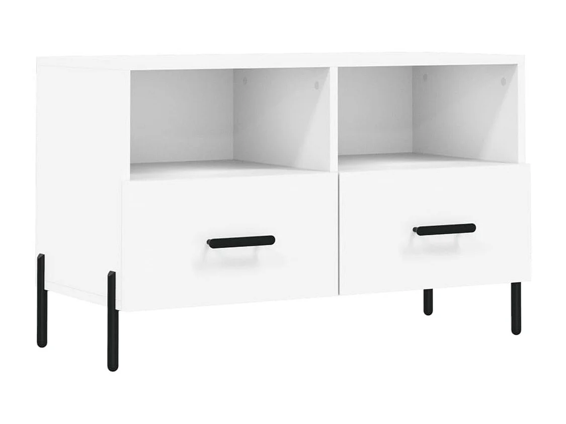 Erasmo Tv-meubel 80x36x50 cm bewerkt hout wit