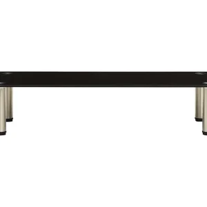 Élie Tv-meubel 80x35x17 cm gehard glas zwart Élie Tv-meubel 80x35x17 cm gehard glas zwart