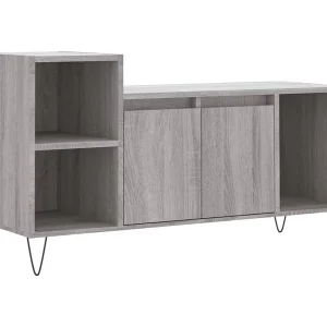 Erinor Tv-meubel 100x35x55 cm bewerkt hout grijs sonoma eikenkleurig Erinor Tv-meubel 100x35x55 cm bewerkt hout grijs sonoma eikenkleurig