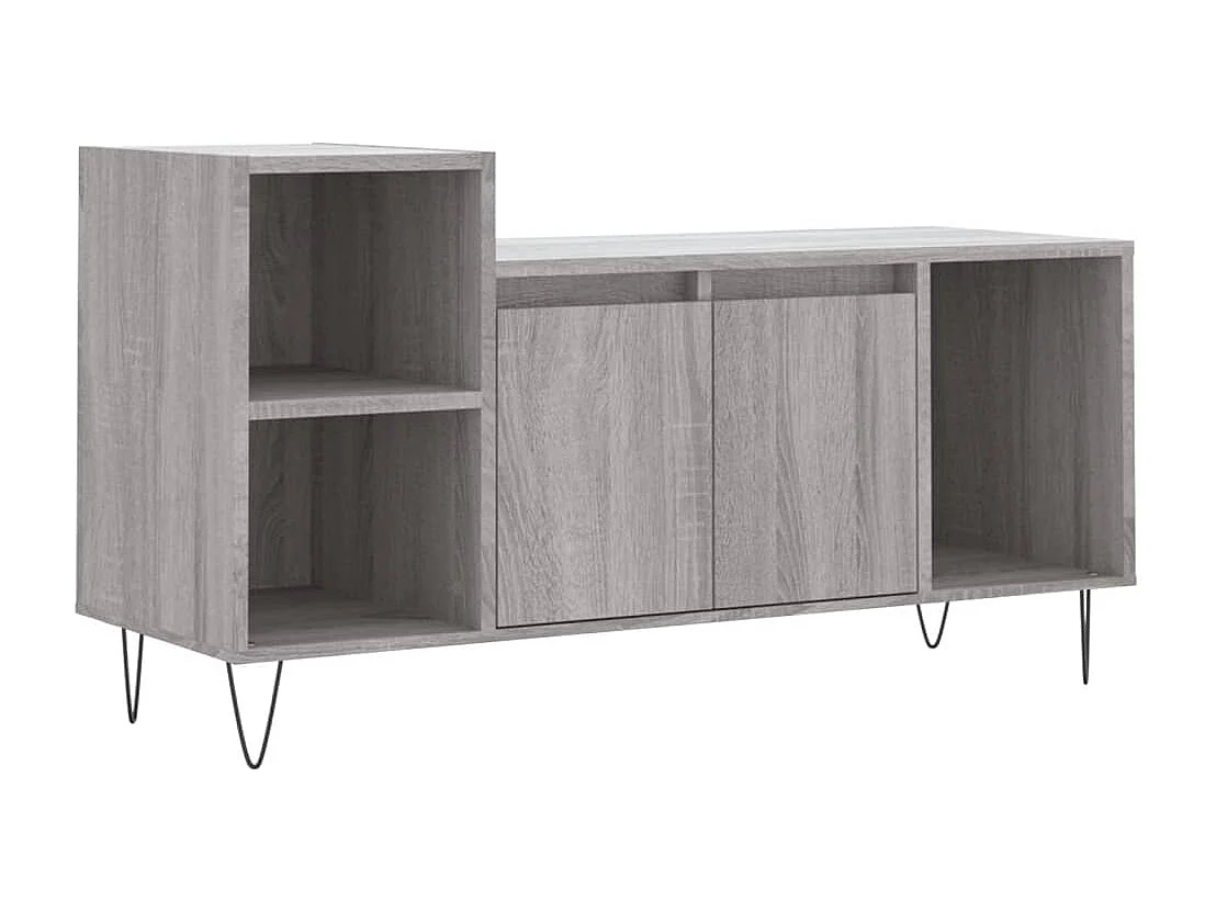 Erinor Tv-meubel 100x35x55 cm bewerkt hout grijs sonoma eikenkleurig