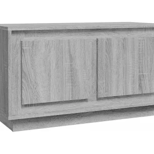 Elendra Tv-meubel 80x35x45 cm bewerkt hout grijs sonoma eikenkleurig Elendra Tv-meubel 80x35x45 cm bewerkt hout grijs sonoma eikenkleurig