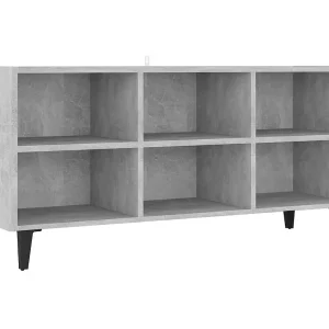 Eadestown  Tv-meubel met metalen poten 103,5x30x50 cm betongrijs