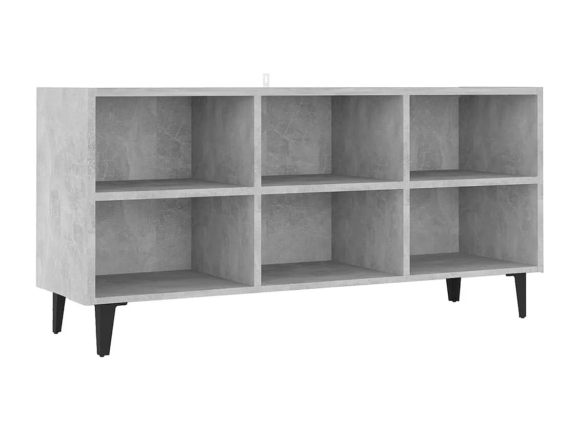 Eadestown Tv-meubel met metalen poten 103,5x30x50 cm betongrijs