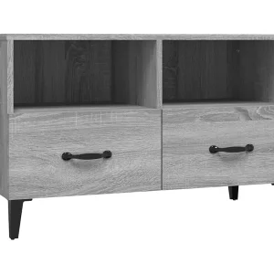 Elben Tv-meubel 80x36x50 cm bewerkt hout grijs sonoma eikenkleurig Elben Tv-meubel 80x36x50 cm bewerkt hout grijs sonoma eikenkleurig
