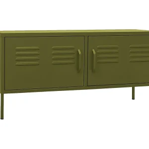 Drøbak  Tv-meubel 105x35x50 cm staal olijfgroen