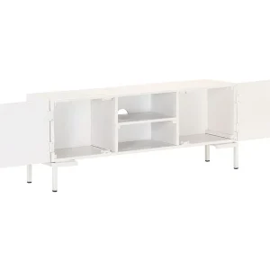 Garden Furniture –  Tv-meubel 115x30x46 cm massief mangohout wit