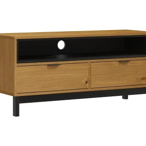 Garden Furniture –  TV-meubel FLAM 110x40x50 cm massief grenenhout