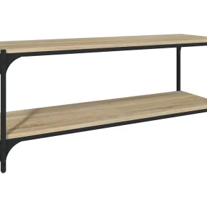 Foster City Tv-meubel 100x33x41 cm bewerkt hout en staal sonoma eikenkleur Foster City Tv-meubel 100x33x41 cm bewerkt hout en staal sonoma eikenkleur